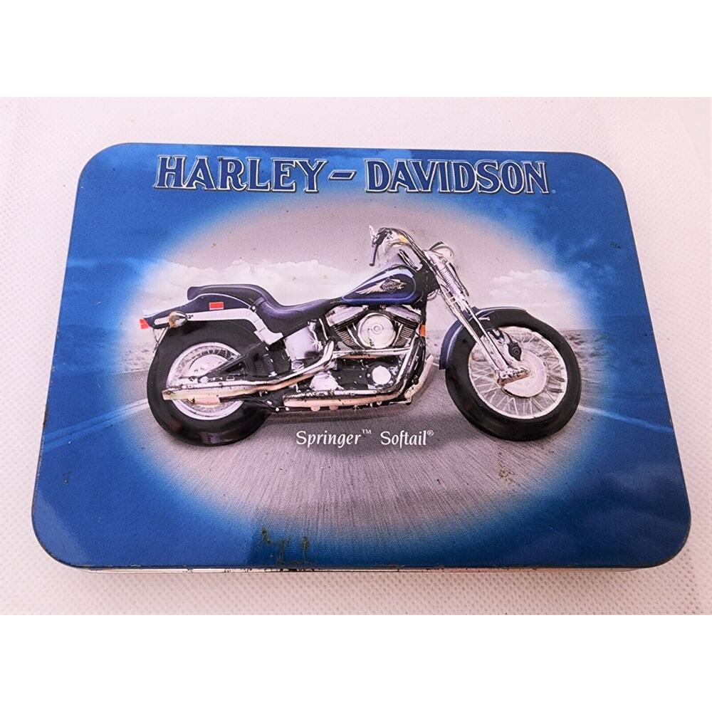 Tin-Harley Davidson-Trinket Box-Motorcycle-3-D Motorcycle On Front